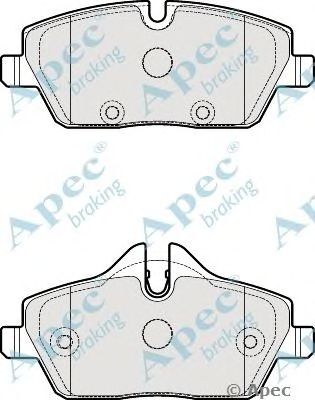 APEC BRAKING pad2014 -  Комплект тормозных колодок, дисковый тормоз